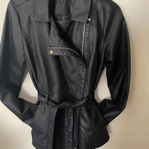 Baccini Womens Faux Leather Jacket